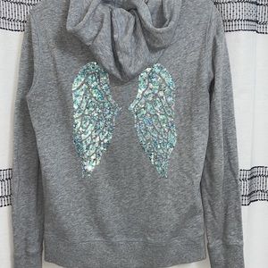 PINK VICTORIA SECRET SEQUIN ZIPUP